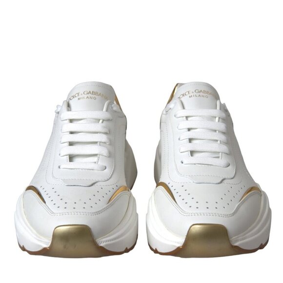 Dolce & Gabbana Dolce & Gabbana White Gold DAYMASTER Leather Sneakers Men Shoes